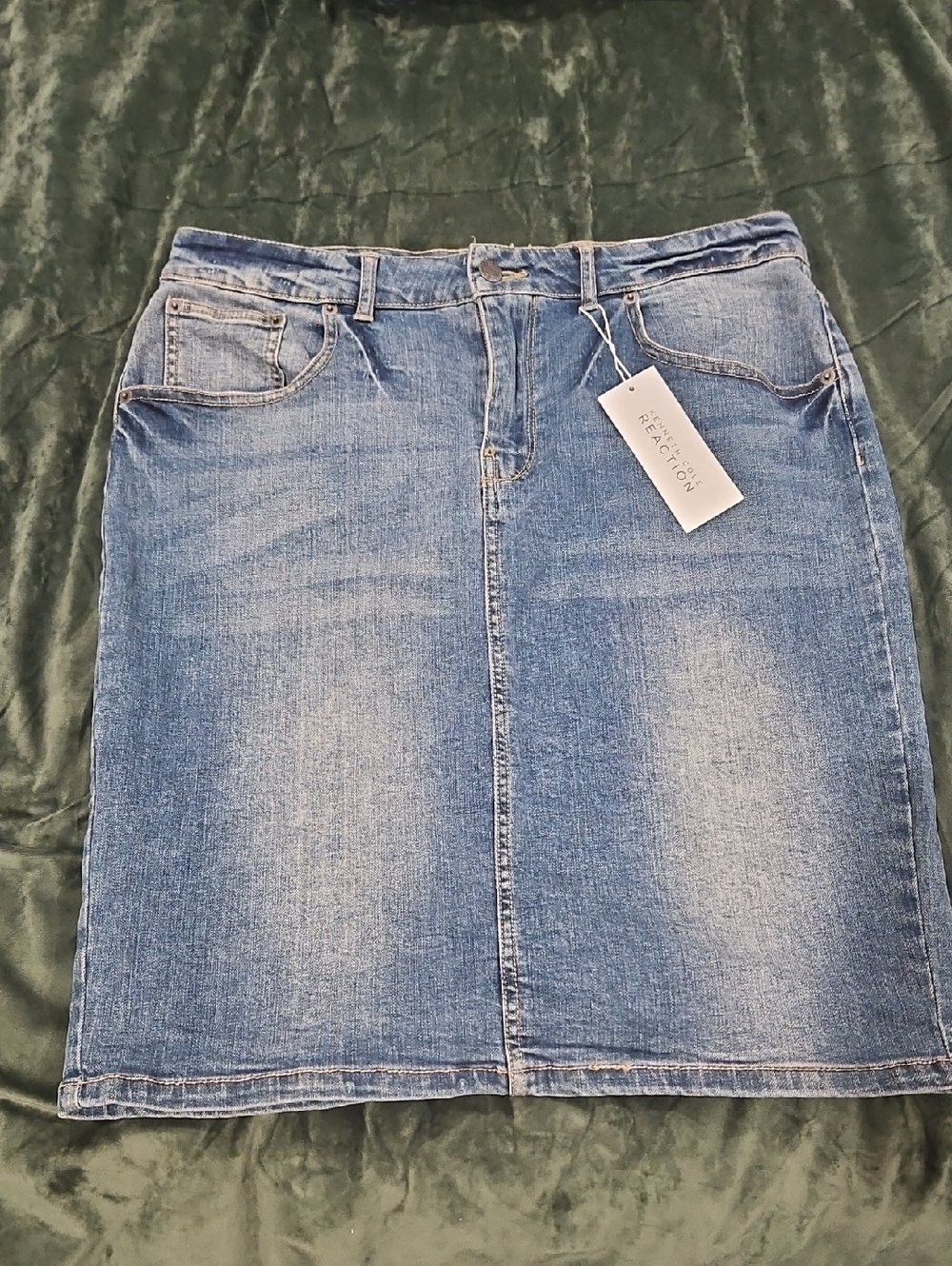 Kenneth Cole Reaction Denim Skirt